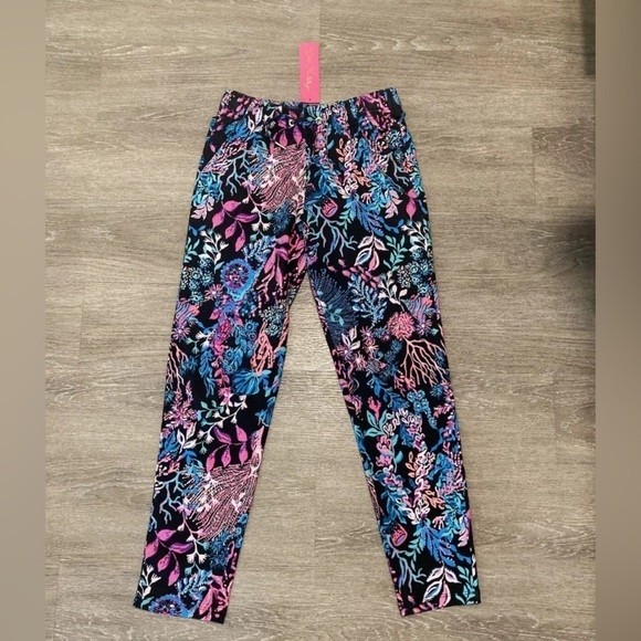 Lilly Pulitzer Emora Pants Joggers Onx Twilight XXS NWT - Picture 3 of 7